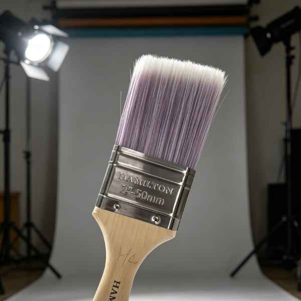 Angled paint brush Medium length  FSC handle paint brush