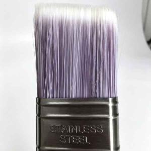 Paint brush head with synthetic filament 